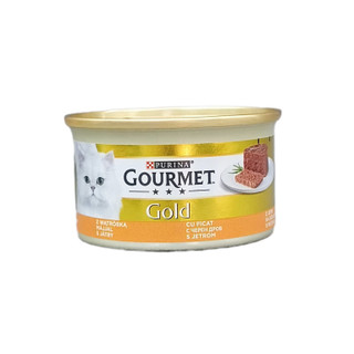 کنسرو گربه گورمت گلد پته آلمانی طعم جگر وزن 85 گرم